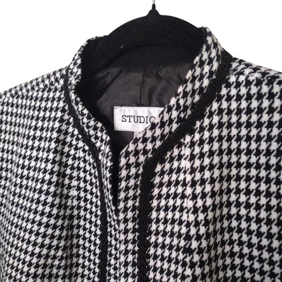 Women's Checkered Blazer Formal Black White Career Office Women’s Size 8 - Picture 5 of 11